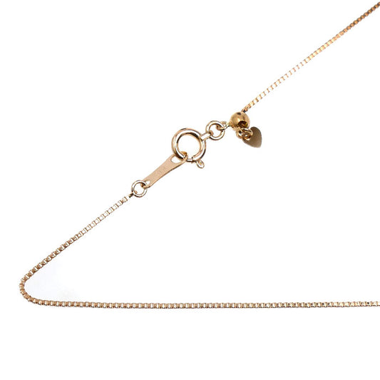 K18PG ピンクゴールド ネックレス ベネチアン 1.7g ～45cm フリーチェーン レディース【中古】