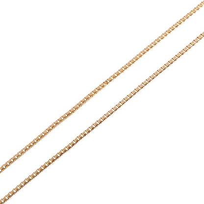 K18PG ピンクゴールド ネックレス ベネチアン 1.7g ～45cm フリーチェーン レディース【中古】