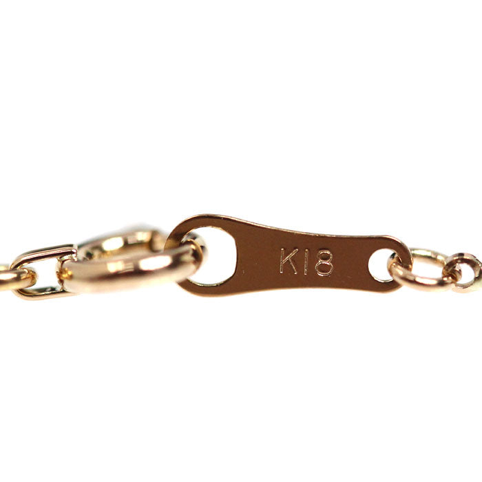 K18PG ピンクゴールド ネックレス ベネチアン 1.7g ～45cm フリーチェーン レディース【中古】