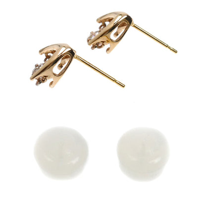 K18PG ピンクゴールド ピアス ダイヤモンド0.12ct/0.12ct 1.0g ダンシングダイヤ レディース【中古】