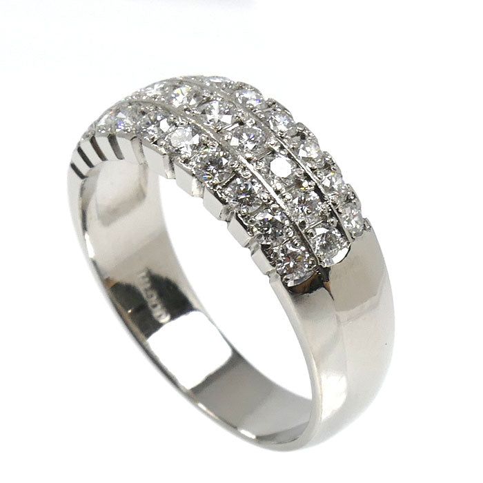 Pt900プラチナ リング・指輪 ダイヤモンド0.825ct 15号 6.9g レディース【中古】【美品】