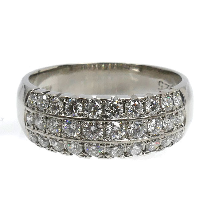 Pt900プラチナ リング・指輪 ダイヤモンド0.825ct 15号 6.9g レディース【中古】【美品】