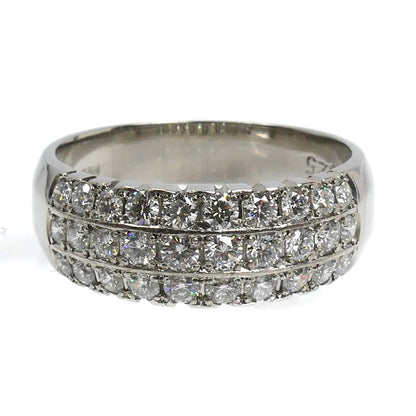 Pt900プラチナ リング・指輪 ダイヤモンド0.825ct 15号 6.9g レディース【中古】【美品】