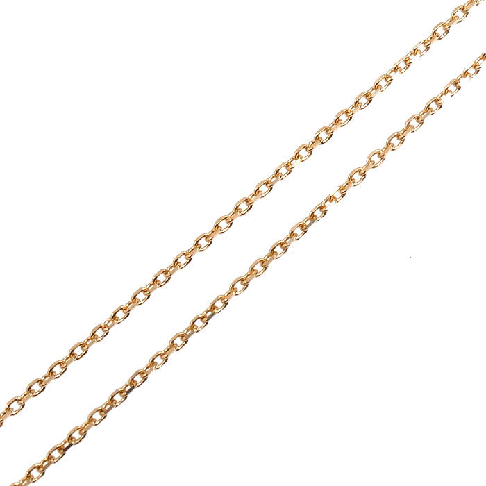 K18PG ピンクゴールド ネックレス 小豆 1.6g ～45cm フリーチェーン レディース【中古】