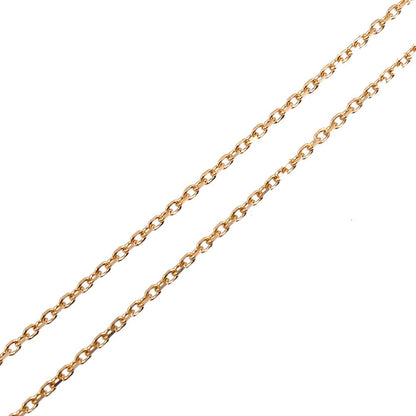 K18PG ピンクゴールド ネックレス 小豆 1.6g ～45cm フリーチェーン レディース【中古】