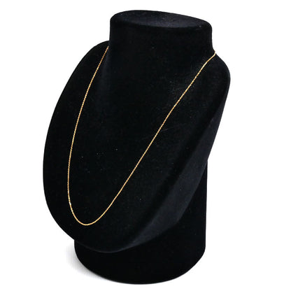 K18PG ピンクゴールド ネックレス 小豆 1.6g ～45cm フリーチェーン レディース【中古】