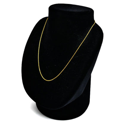 K18YG イエローゴールド ネックレス 小豆 2.2g 39cm レディース【中古】