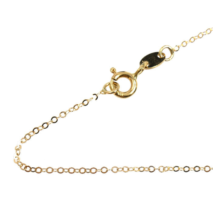 K18YG イエローゴールド ネックレス 小豆 1.0g 44cm レディース【中古】