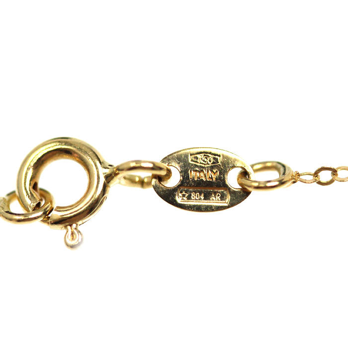 K18YG イエローゴールド ネックレス 小豆 1.0g 44cm レディース【中古】