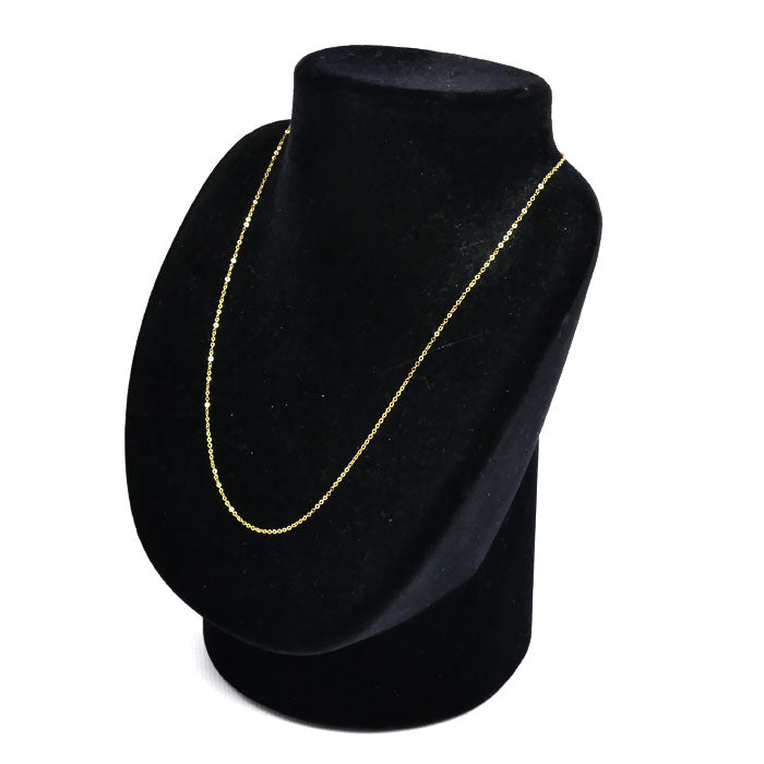 K18YG イエローゴールド ネックレス 小豆 1.0g 44cm レディース【中古】