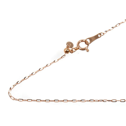 K18PG ピンクゴールド ネックレス 小豆 1.2g ～45cm フリーチェーン レディース【中古】