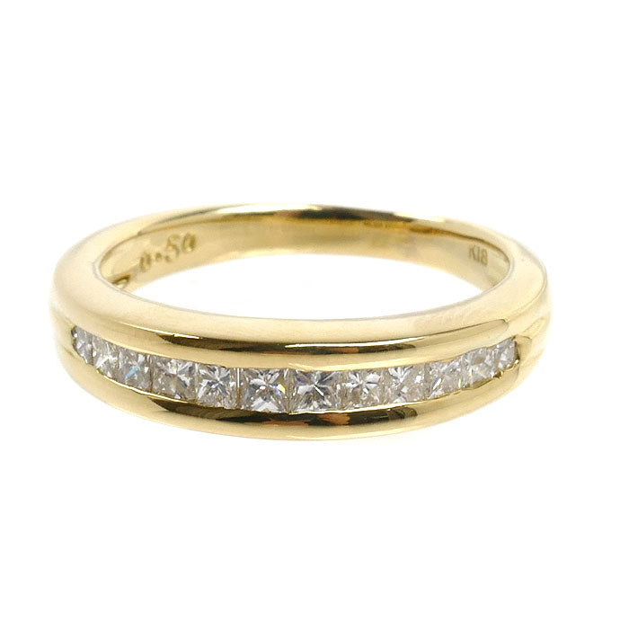 K18YG イエローゴールド リング・指輪 ダイヤモンド0.50ct 11号 4.6g レディース【中古】【美品】