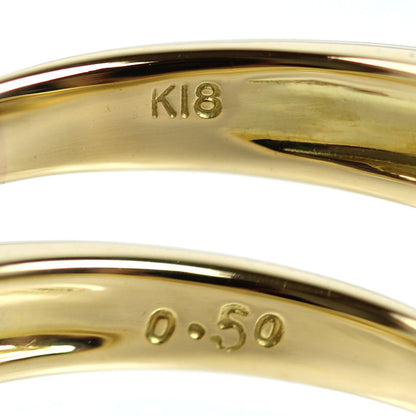 K18YG イエローゴールド リング・指輪 ダイヤモンド0.50ct 11号 4.6g レディース【中古】【美品】