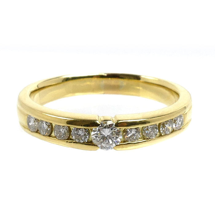 K18YG イエローゴールド リング・指輪 ダイヤモンド0.50ct 13.5号 4.9g レディース【中古】