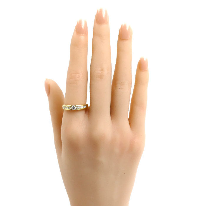 K18YG イエローゴールド リング・指輪 ダイヤモンド0.50ct 13.5号 4.9g レディース【中古】