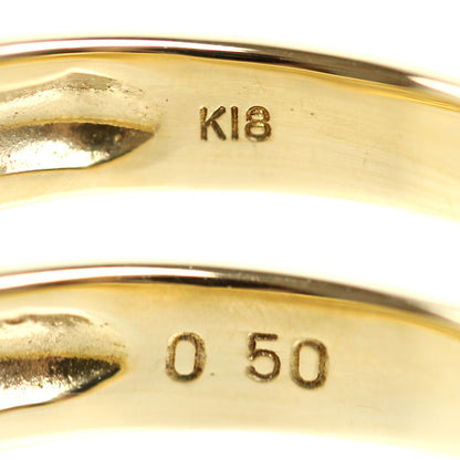 K18YG イエローゴールド リング・指輪 ダイヤモンド0.50ct 12号 3.7g レディース【中古】