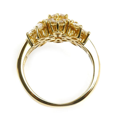 K18YG イエローゴールド リング・指輪 ダイヤモンド2.00ct 9号 5.3g レディース【中古】【美品】