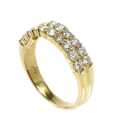 K18YG イエローゴールド リング・指輪 ダイヤモンド1.03ct 15.5号 4.0g レディース【中古】