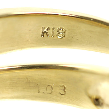 K18YG イエローゴールド リング・指輪 ダイヤモンド1.03ct 15.5号 4.0g レディース【中古】