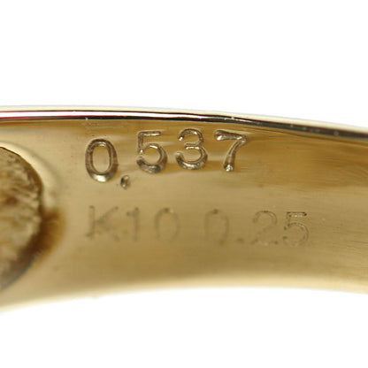 K10YG イエローゴールド リング・指輪 ダイヤモンド0.537ct/0.25ct 20.5号 5.8g メンズ【中古】
