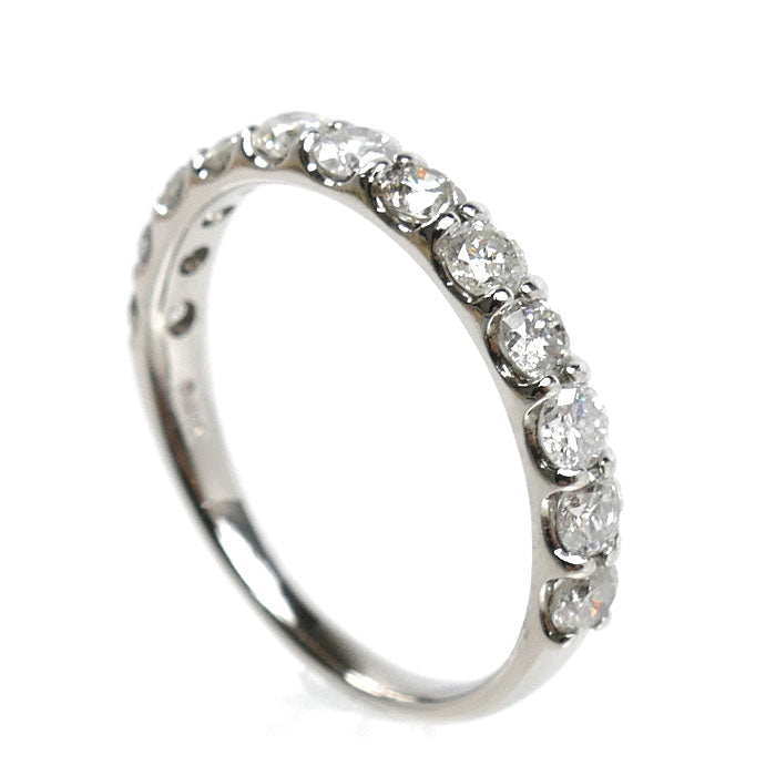 Pt900プラチナ ハーフエタニティ リング・指輪 ダイヤモンド1.002ct 14号 3.1g レディース【中古】