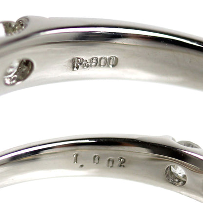 Pt900プラチナ ハーフエタニティ リング・指輪 ダイヤモンド1.002ct 14号 3.1g レディース【中古】