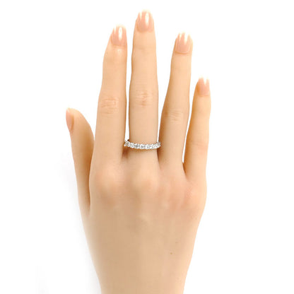 Pt900プラチナ ハーフエタニティ リング・指輪 ダイヤモンド1.002ct 14号 3.1g レディース【中古】