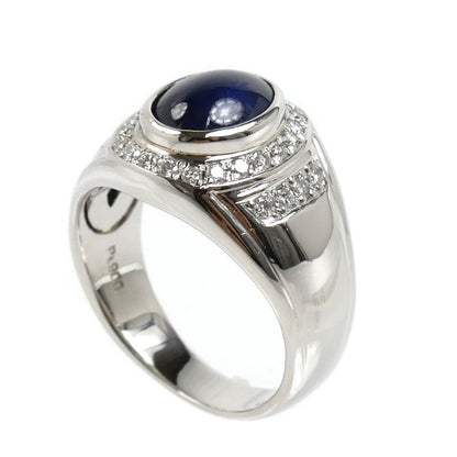 Pt900プラチナ リング・指輪 サファイア3.77ct ダイヤモンド0.38ct 19号 15.9g メンズ【中古】