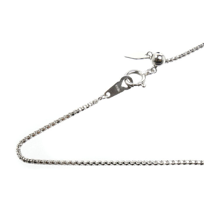 K18WG ホワイトゴールド ネックレス ベネチアン 3.4g ～50cm フリーチェーン レディース【中古】