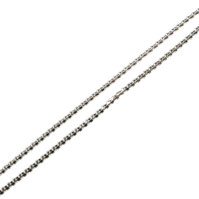 K18WG ホワイトゴールド ネックレス ベネチアン 3.4g ～50cm フリーチェーン レディース【中古】