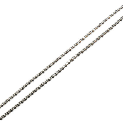 K18WG ホワイトゴールド ネックレス ベネチアン 3.4g ～50cm フリーチェーン レディース【中古】