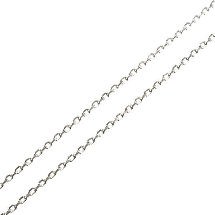 Pt850プラチナ ネックレス 小豆 1.5g ～45cm フリーチェーン レディース【中古】