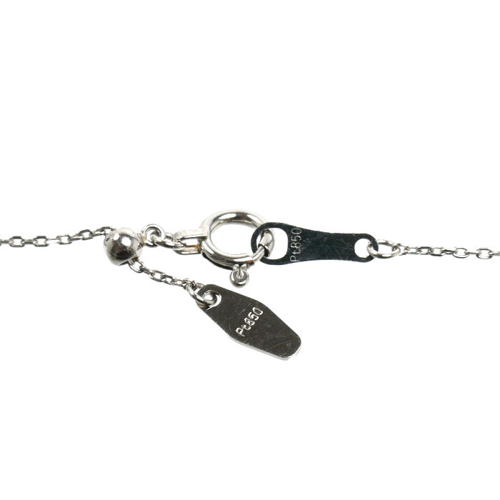 Pt850プラチナ ネックレス 小豆 1.5g ～45cm フリーチェーン レディース【中古】