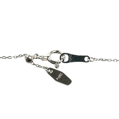 Pt850プラチナ ネックレス 小豆 1.5g ～45cm フリーチェーン レディース【中古】
