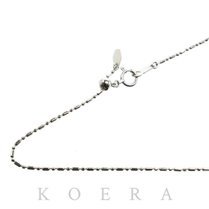 Pt850プラチナ シリンダーボール ネックレス 4.1g ～45cm フリーチェーン レディース【中古】