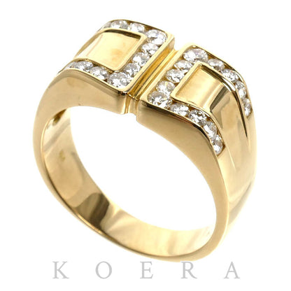 K18YG イエローゴールド リング・指輪 ダイヤモンド0.76ct 20号 10.2g メンズ【中古】【美品】