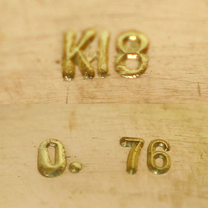 K18YG イエローゴールド リング・指輪 ダイヤモンド0.76ct 20号 10.2g メンズ【中古】【美品】