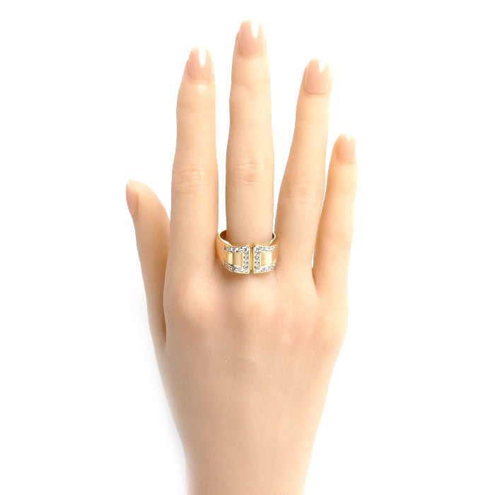 K18YG イエローゴールド リング・指輪 ダイヤモンド0.76ct 20号 10.2g メンズ【中古】【美品】