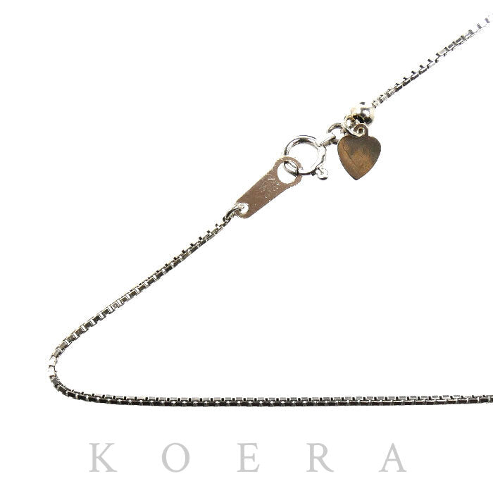 K18WG ホワイトゴールド ネックレス ベネチアン 3.8g ～45cm フリーチェーン レディース【中古】
