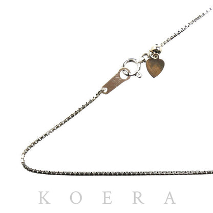 K18WG ホワイトゴールド ネックレス ベネチアン 3.8g ～45cm フリーチェーン レディース【中古】