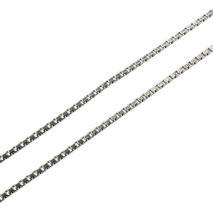 K18WG ホワイトゴールド ネックレス ベネチアン 3.8g ～45cm フリーチェーン レディース【中古】