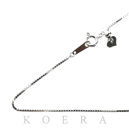 K18WG ホワイトゴールド ネックレス ベネチアン 3.4g ～60cm フリーチェーン レディース【中古】