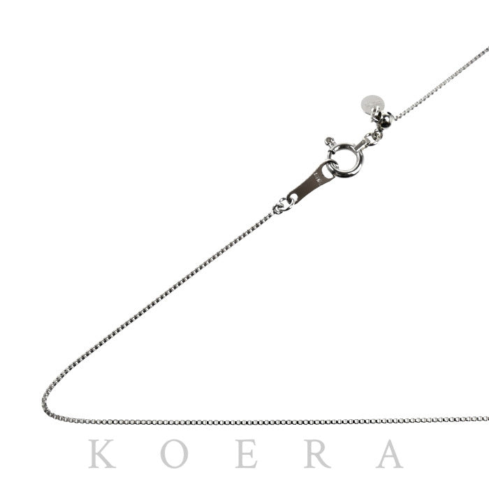 K18WG ホワイトゴールド ネックレス ベネチアン 1.3g ～45cm フリーチェーン レディース【中古】