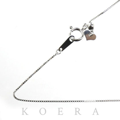 K18WG ホワイトゴールド ネックレス ベネチアン 1.5g ～45cm フリーチェーン レディース【中古】