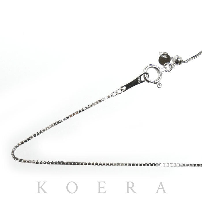 K18WG ホワイトゴールド ネックレス ベネチアン 1.8g ～45cm フリーチェーン レディース【中古】