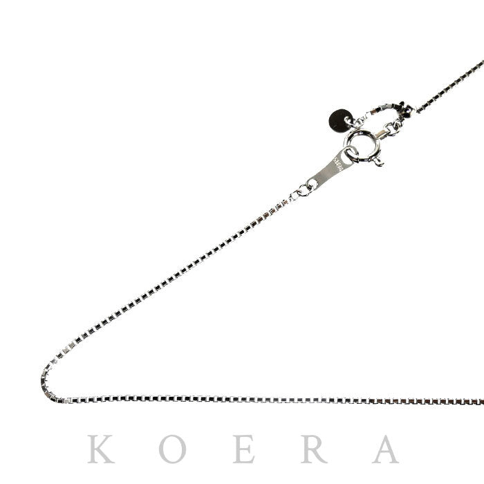 K18WG ホワイトゴールド ネックレス ベネチアン 2.1g ～45cm フリーチェーン レディース【中古】