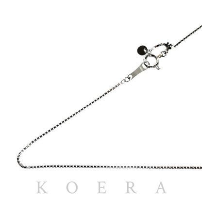K18WG ホワイトゴールド ネックレス ベネチアン 2.1g ～45cm フリーチェーン レディース【中古】