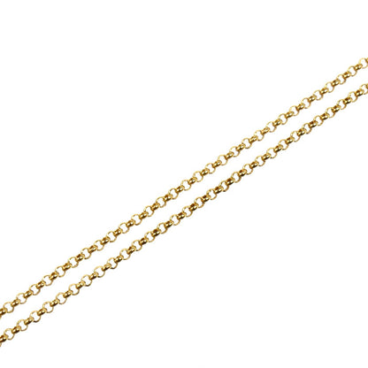 K18YG イエローゴールド ネックレス 小豆 1.7g ～45cm フリーチェーン レディース【中古】
