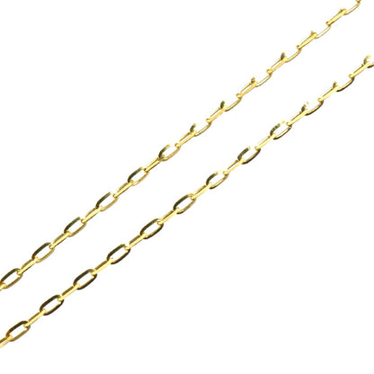 K18YG イエローゴールド ネックレス 小豆 2.4g ～45cm フリーチェーン レディース【中古】