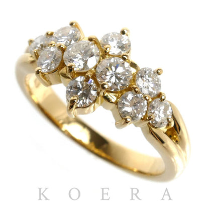K18YG イエローゴールド リング・指輪 ダイヤモンド1.00ct 11号 4.8g レディース【中古】